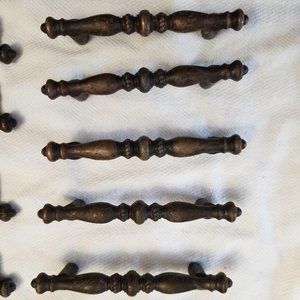 Vintage Antiqued Brass Bronze Drawer Cabinet Pulls 3 inch Set of 25 or ?